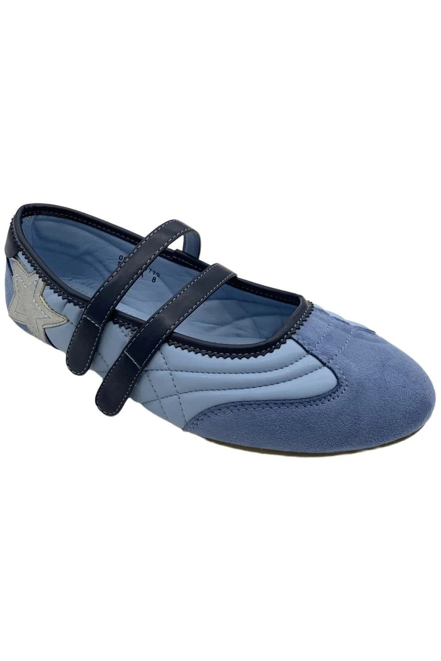ShuShop Women's Sandra Sneakerina Flat Blue Multi - Medium
